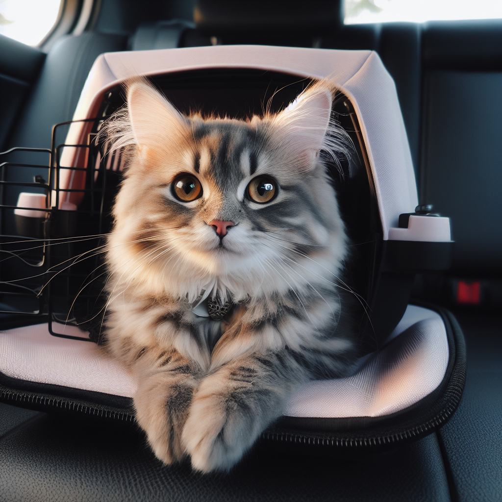 Zdjęcie kota w transporterze